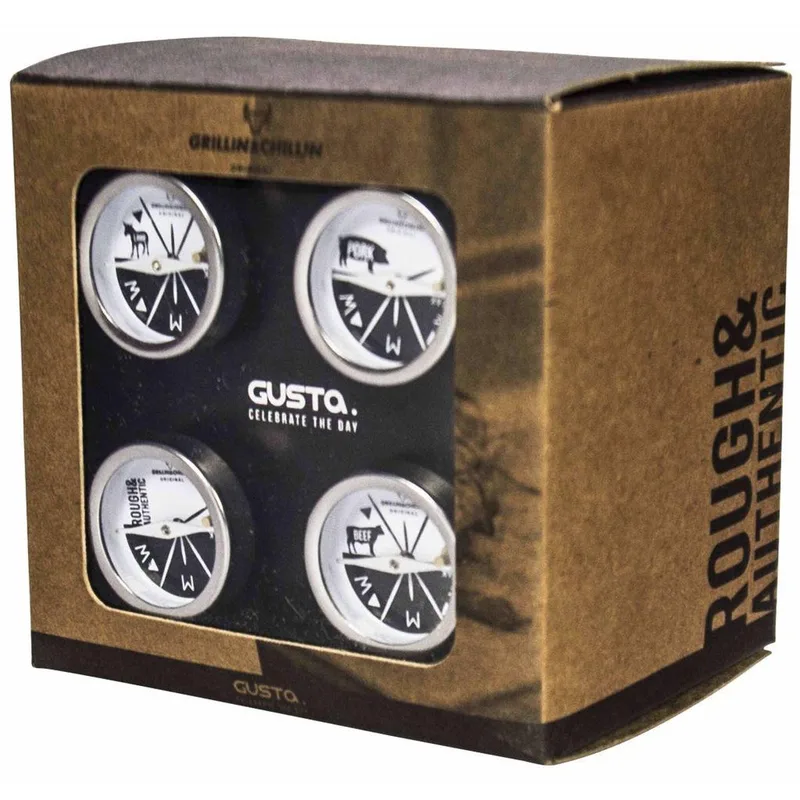 Barbecue thermometerset 4-delig 03250140 by Gusta in Silver – product photo