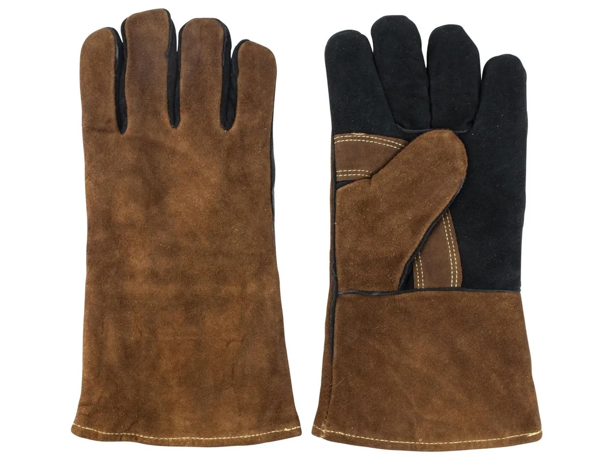BBQ Handschoenen - Suède - 1 Paar de Gusta en Marron, Noir – photo produit
