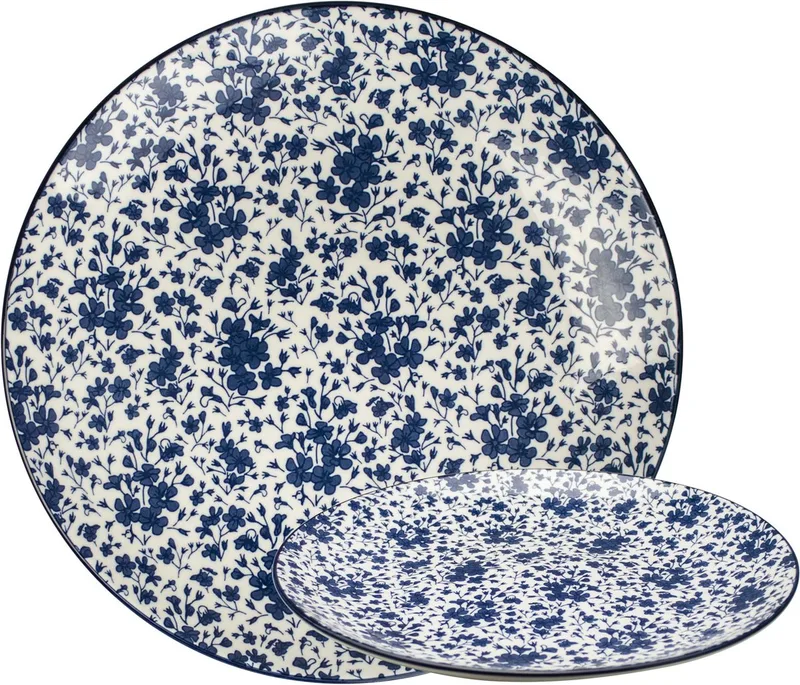 Bord - Porselein - Blauw, grijs by Gusta in Nb – product photo