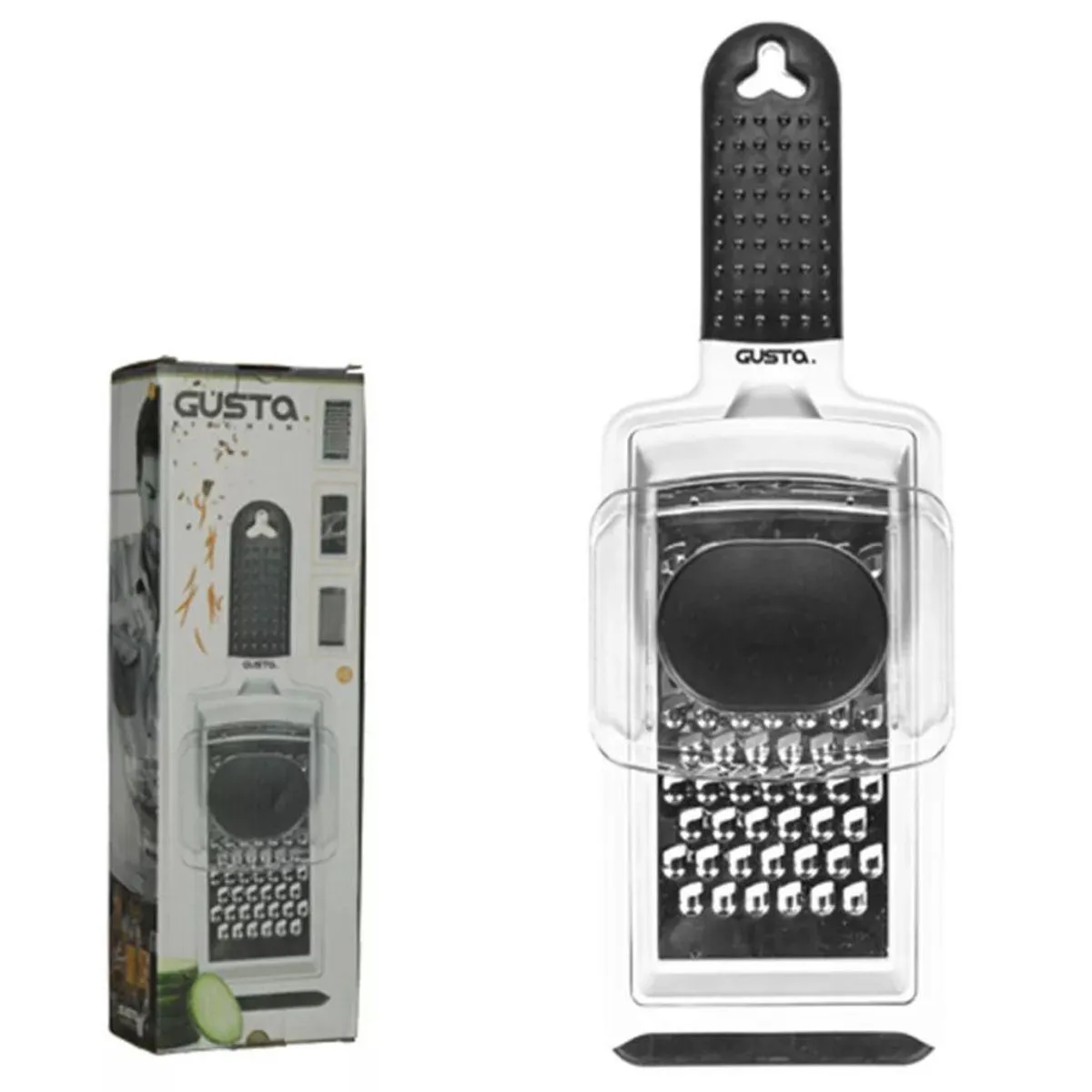 Groenterasp groentesnijder handmatig Mandoline Pro en zwart 01152610 van Gusta in Wit – productfoto
