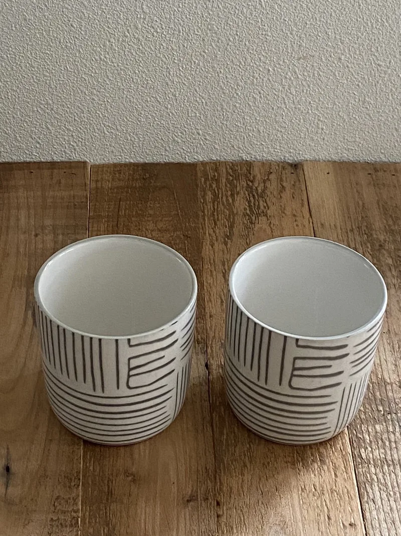 Mokken set grijs-wit gestreept by Gusta in Grey – product photo