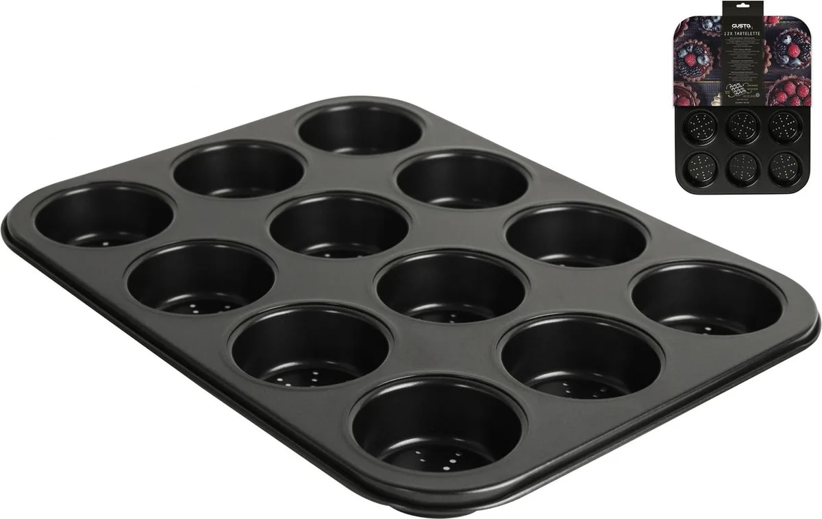 Muffin bakvorm - Geperforeerd - 12-vaks de Gusta en Hout – photo produit
