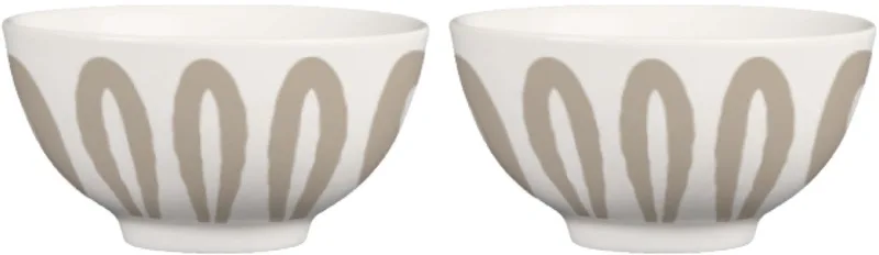 Noodle kom - Ø15x7,5cm - Set van 2 - incl. stokjes by Gusta in White – product photo