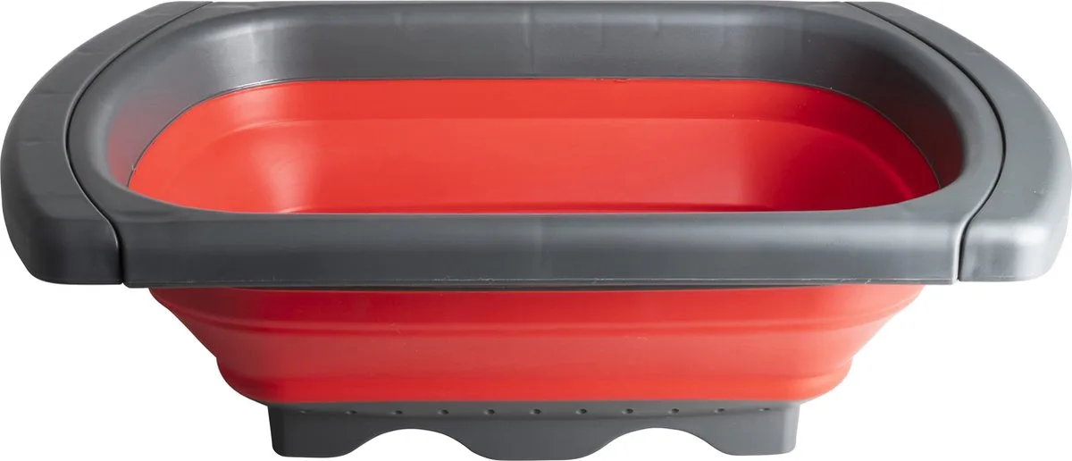 Opvouwbaar vergiet - rood/antraciet van Gusta in Rood – productfoto