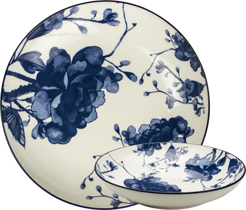 Schaal PEONY - OUT OF THE BLUE - ø21,5 cm by Gusta in Blue – product photo