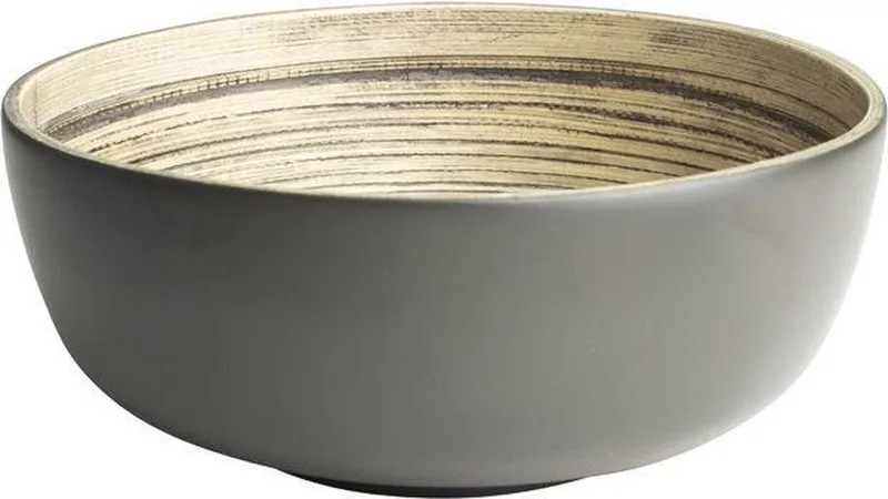 Schaaltje 20x8,5cm Bamboe-Grijs by Gusta in Grey – product photo