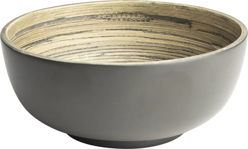Schaaltje ø14x6cm bamboe groen/grijs by Gusta in Green, Grey – product photo