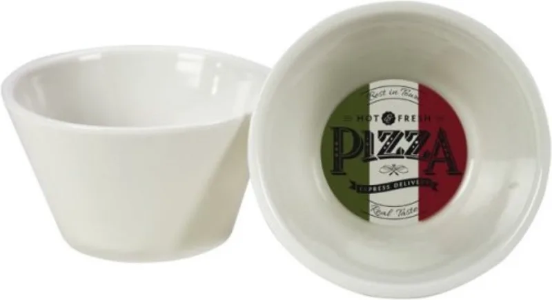 schaaltjes per 2 porselein Pizza by Gusta in White – product photo