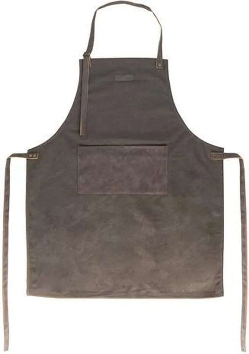 Schort - PU leer - Bruin van Gusta in Hout – productfoto