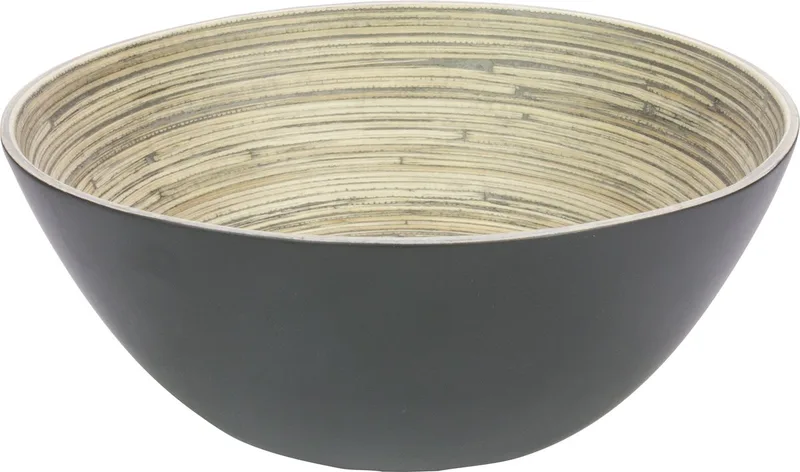 serveerschaal/kom ø20x8cm Bamboe by Gusta in Black – product photo