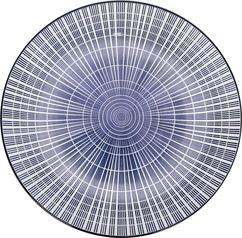Sun Dinerbord 26,5 cm by Gusta in Blue, White – product photo
