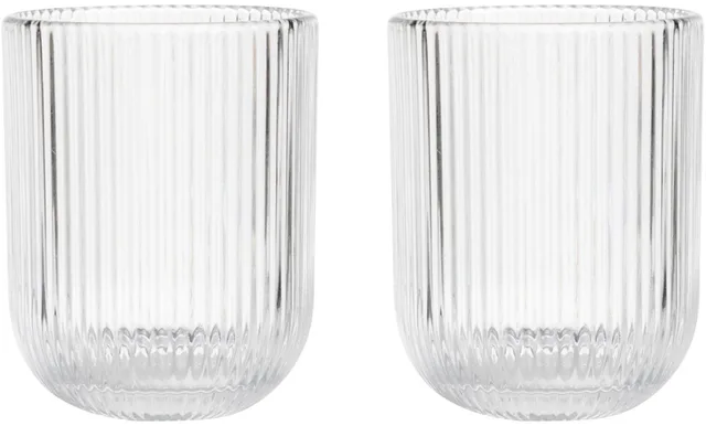 Sunday - Drinkglas ribbel - 200 ml - set 2 stuks