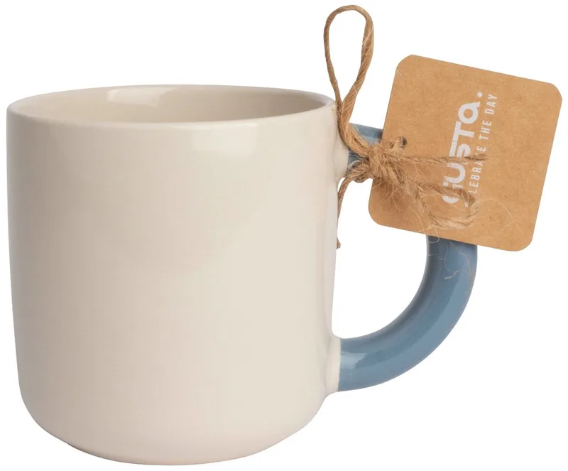 Sunday - Mok - 350ml - Creme/blauw by Gusta in Creme blauw – product photo