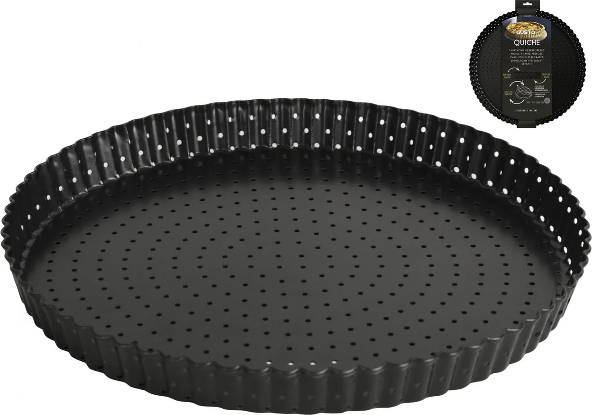 Taartvorm - Geperforeerd - ø28 cm de Gusta en Noir – photo produit