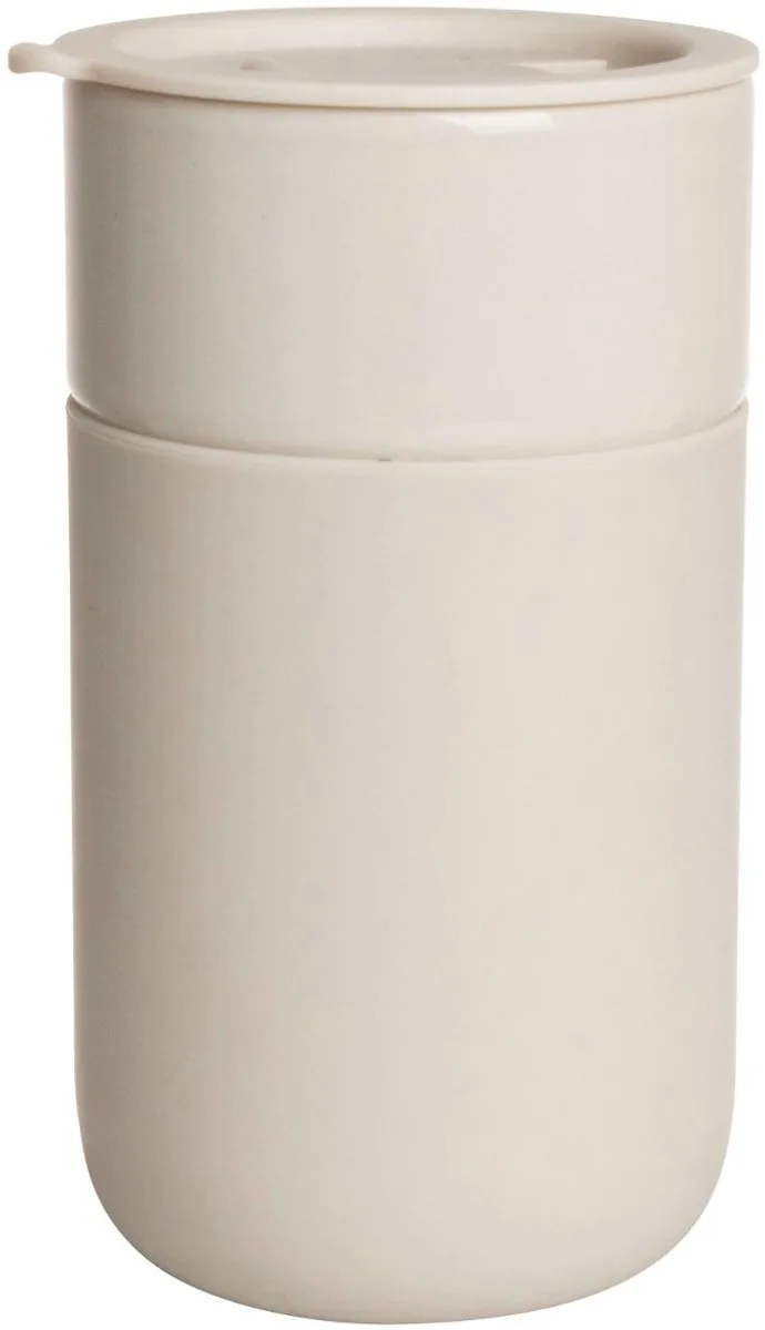To go beker SUNDAY - 330 ml - Aardewerk von Gusta in Creme – Produktfoto