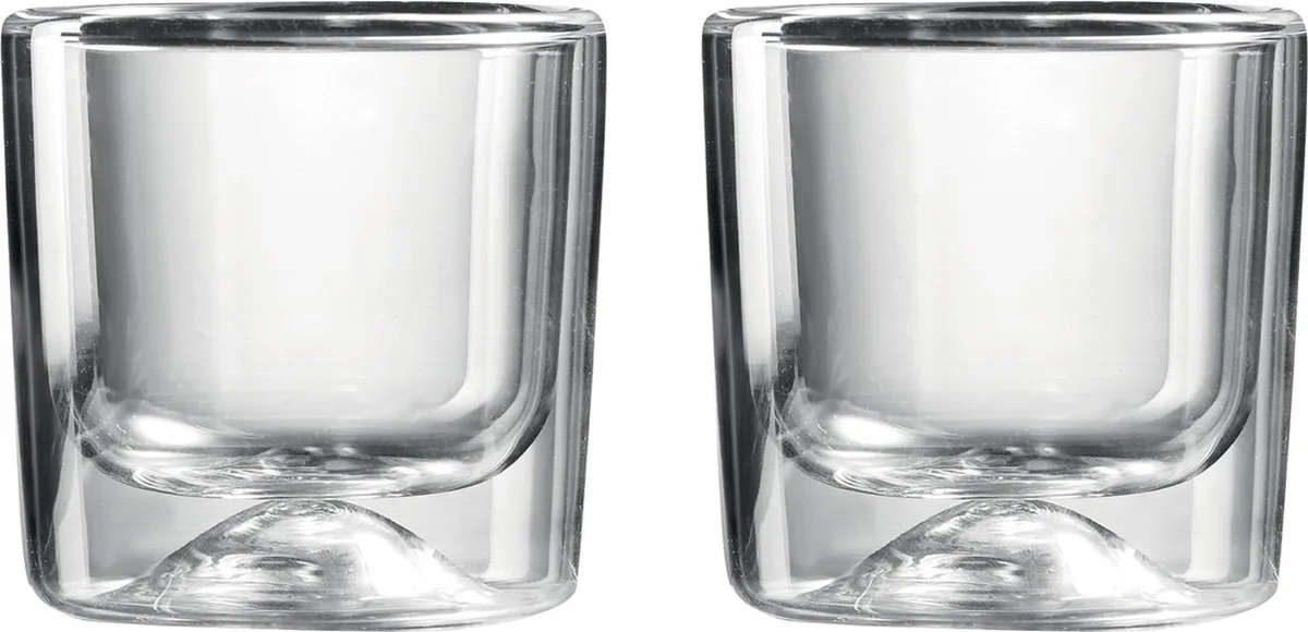 Dubbelwandig Glas - Set van 2 glazen - H9.3 cm van Guzzini in Transparant – productfoto