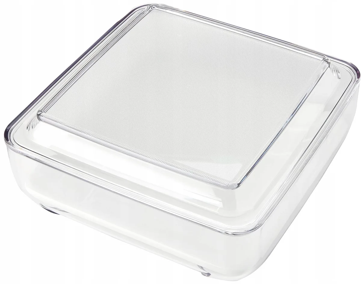 Gocce Kaasplank Vierkant SAN met Deksel - Elegant & Duurzaam by Guzzini in Transparent – product photo