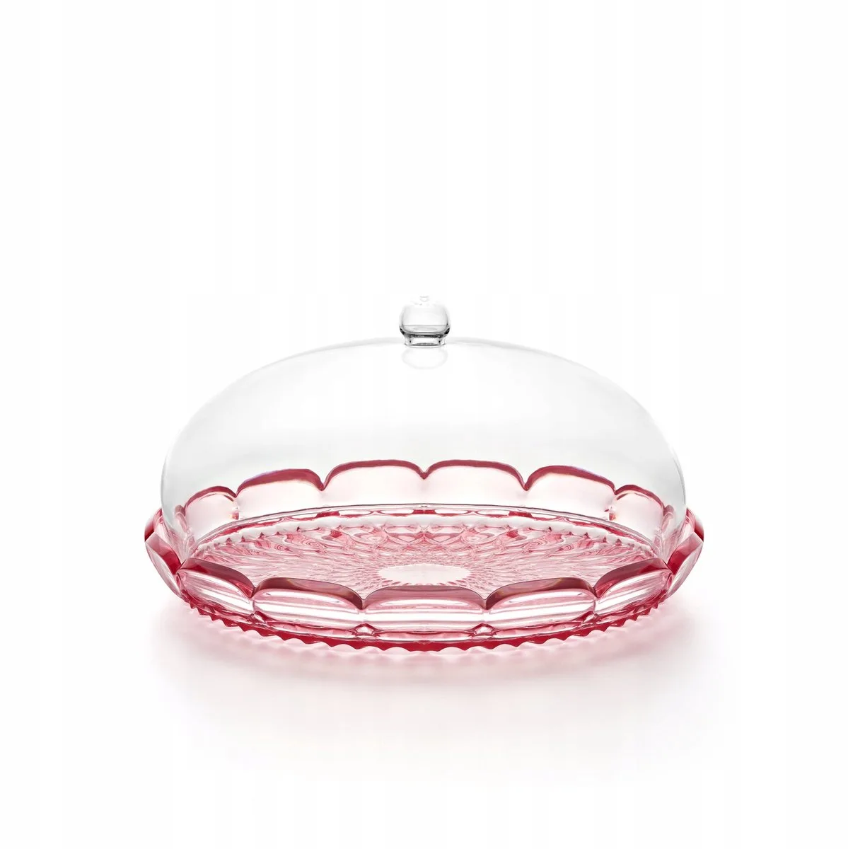 Merkloos Dubbelzijdig Taartplateau met Kap, 30cm de Guzzini en Flamingo Roze – photo produit
