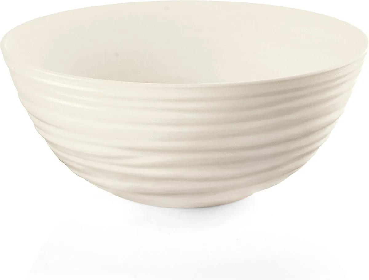 TIERRA - Kom - L - Melk - Post-consument gerecycled plastic by Guzzini in White – product photo