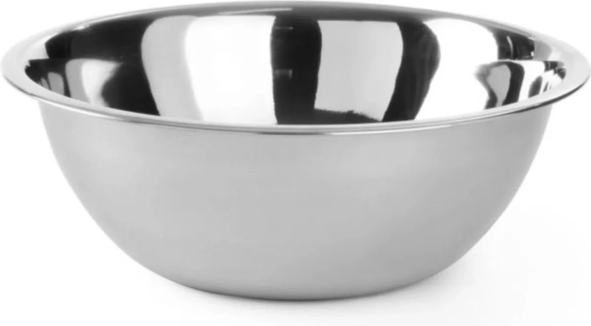 Beslagkom – Roestvrij staal – 2,3L – Vaatwasserbestendig – ⌀240mm van Hendi in Zilver – productfoto