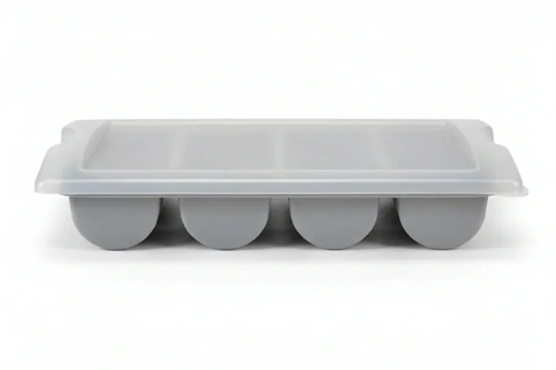 Bestekbak 4-Vaks - Bestekhouder - Bestekorganizer - Inzetbak GN 1/1 - Cutlery Organizer - Bestekbox van Kunststof - Vaatwasserbestendig - 2 Stuks by Hendi in Grey – product photo