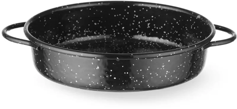 Braadpan - geemailleerd koolstofstaal - 20 cm x 4,5 cm - braden en serveren by Hendi in Black – product photo