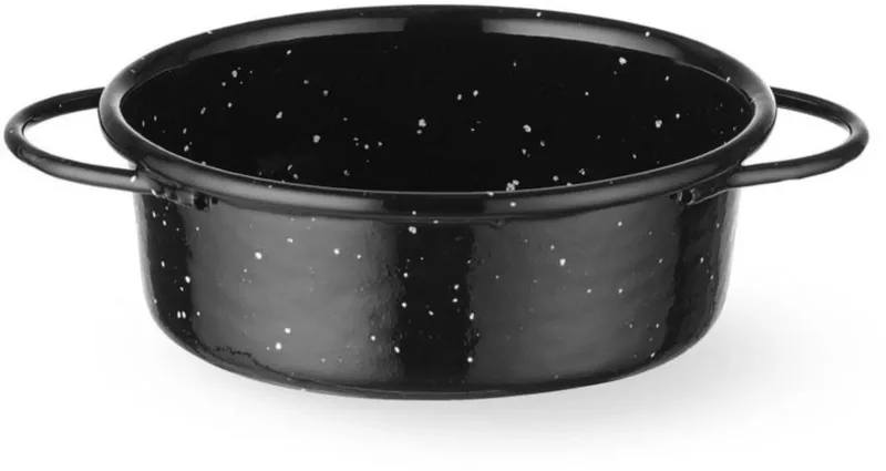 Braadpan - geemailleerd koolstofstaal - braden en serveren - 10x4 cm de Hendi en Noir – photo produit
