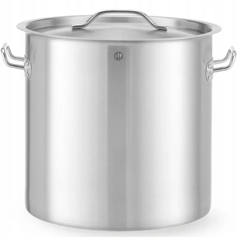 Budget Kookpan 25L RVS met Deksel - Ø 34.5 cm de Hendi en Argent – photo produit