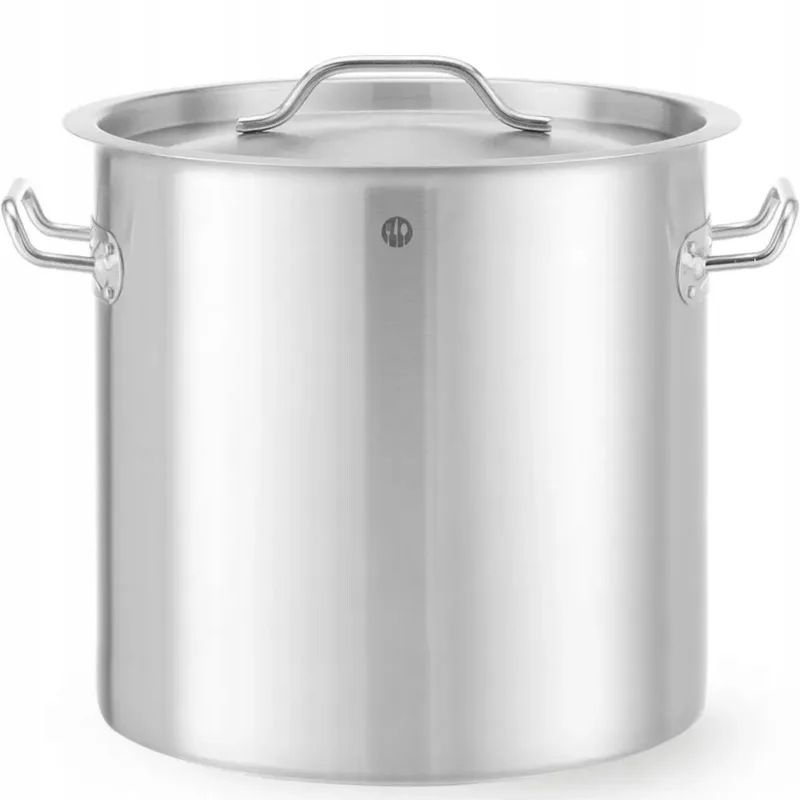 Budget Line Kookpan met Deksel - 17L - Ø28x28cm - Inductie by Hendi in Silver – product photo