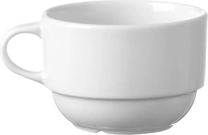Cappuccinokop – Versterkte randen – 0,23L – porselein – Ø90mm von Hendi in Weiß – Produktfoto