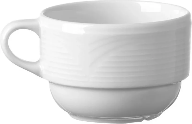 Cappuccinokop – Versterkte randen – Hotelporselein – 0,23L – Ø87mm von Hendi in Weiß – Produktfoto
