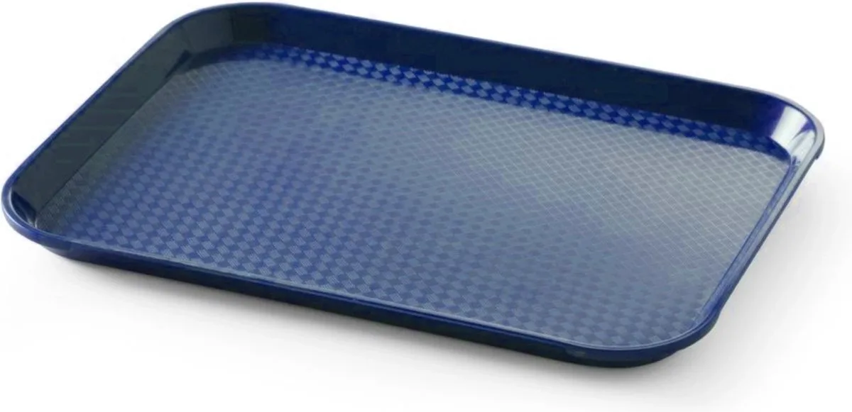 Compact fastfood dienblad – 265x345 mm – lichtgewicht polypropyleen fra Hendi i Blå – produktbillede
