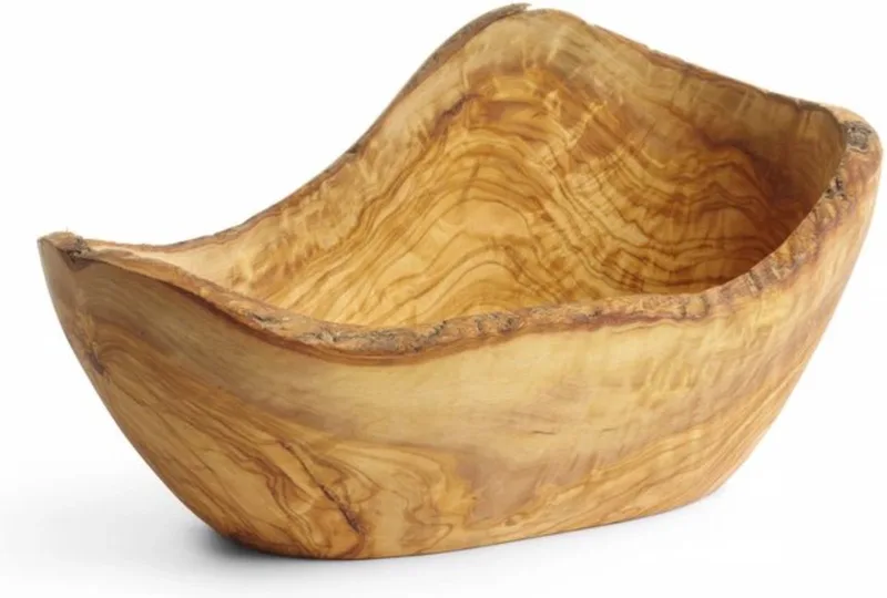 Decoratieve kom olijfhout – antibacterieel – 300x190x110 mm – uniek patroon de Hendi en Natuurlijk – photo produit