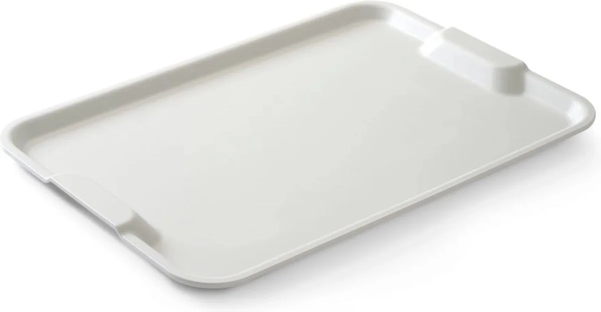 Dienblad met antislip en handvatten – lichtgrijs – 530x370x28 mm de Hendi en Gris – photo produit