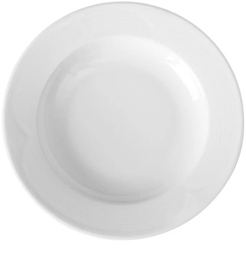 Diep bord – versterkte randen – hotelporselein – slijtvast – 220 mm by Hendi in White – product photo