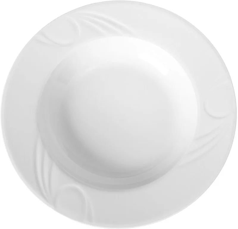 Diep bord – versterkte randen – slijtvast porselein – Ø 300 mm by Hendi in White – product photo