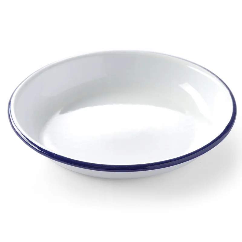 Diep Emaille Bord Retro Gastronomie 180mm by Hendi in White – product photo