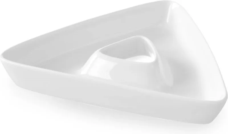 Driehoekig bord – Hard porselein – Stoot- en slijtvast – 176x161x27 mm – Roomwit by Hendi in White – product photo