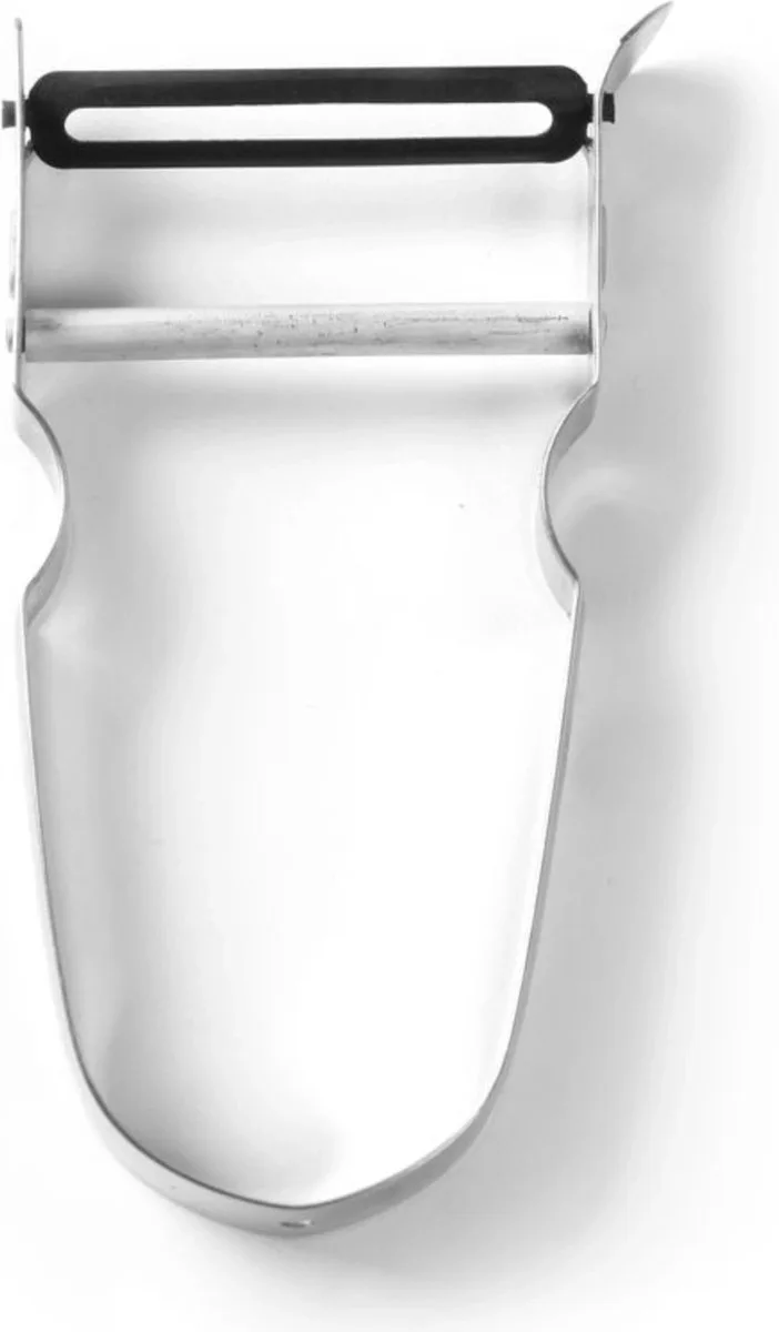 Dwarsmodel dunschiller – vlijmscherp roestvast staal – breed handvat – 110 mm de Hendi en Blanc – photo produit