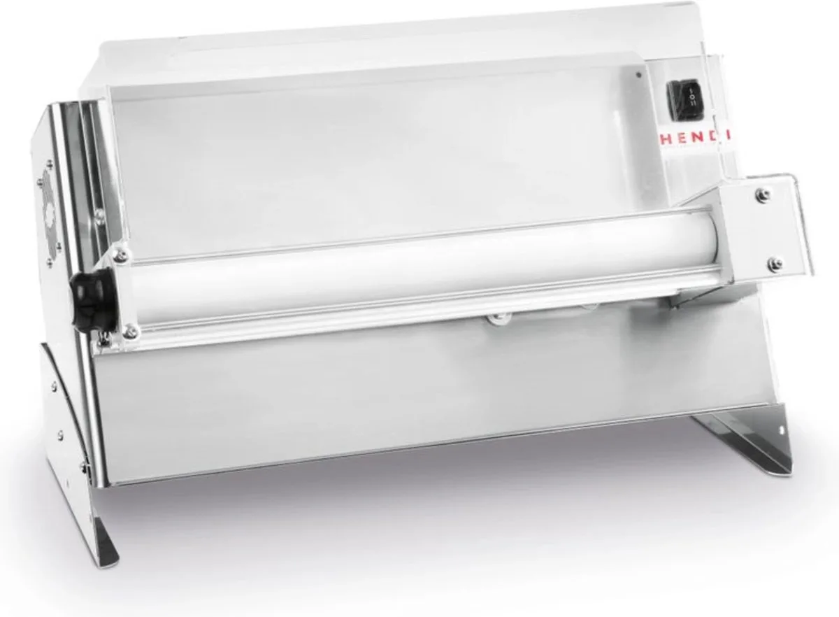 Elektrische deegroller – instelbare dikte en diameter – voetpedaal – 500 mm von Hendi in Weiß – Produktfoto