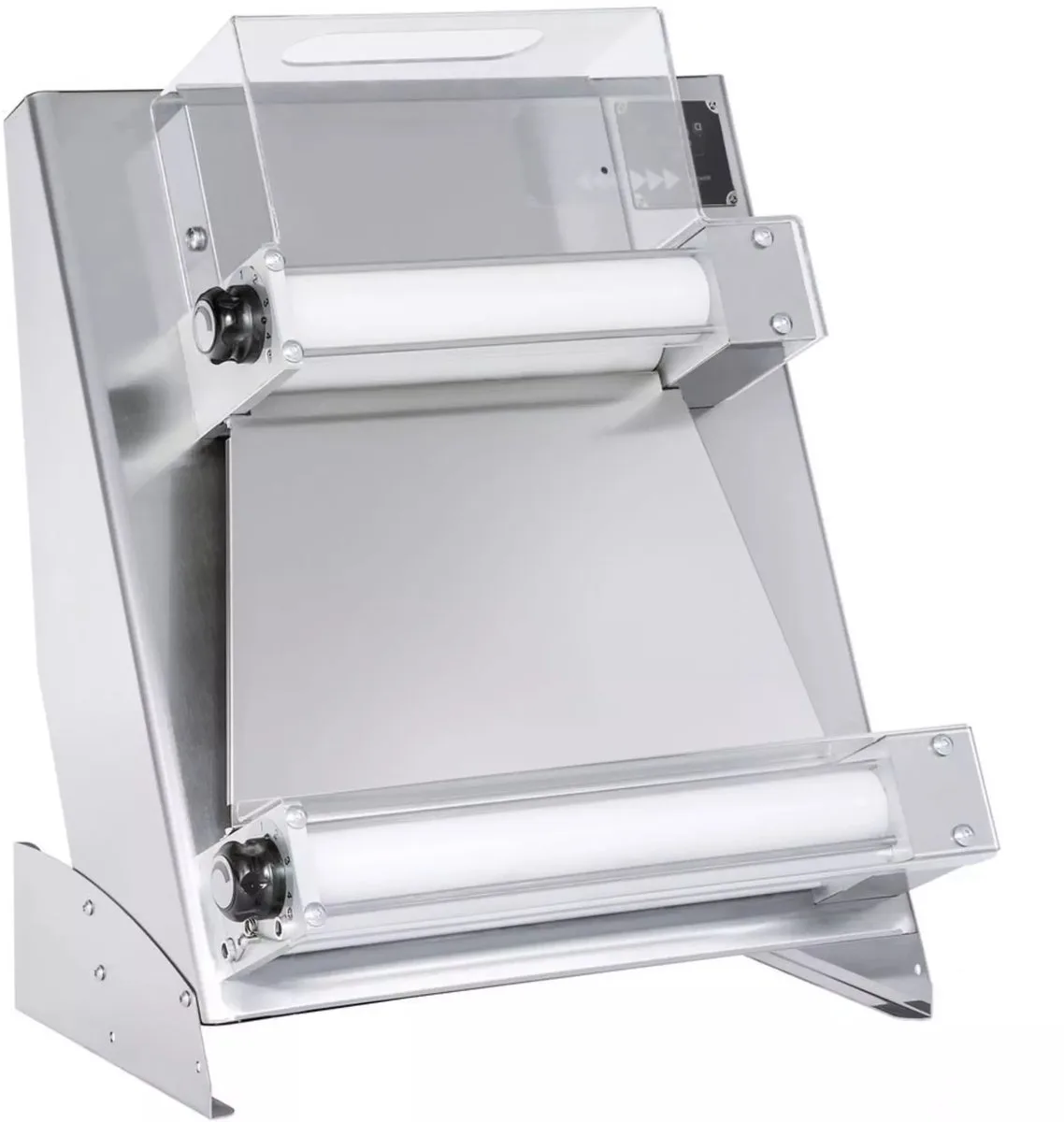 elektrische deegroller - roestvast staal - automatische start, koud rollen, 0-4 mm, 26-40 cm - 58,5x43,5x71,5 cm - zilvergrijs - voor pizza, pasta en ravioli de Hendi en Blanc – photo produit