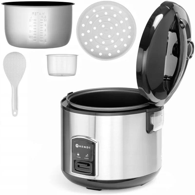 Elektrische Rijstkoker 1.8L 700W - Koken & Stomen by Hendi in Silver – product photo
