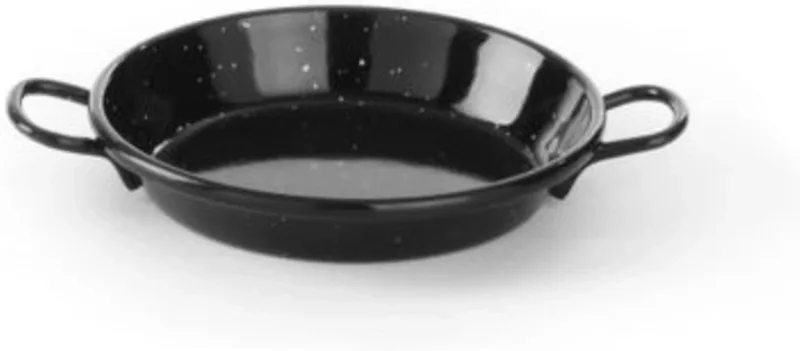 Geëmailleerde paëllapan – 100 mm – Geschikt voor alle kookplaten – Vaatwasmachinebestendig by Hendi in Black – product photo