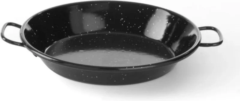 Geëmailleerde paëllapan – 2 grepen – Ø 200 mm – vaatwasserbestendig de Hendi en Noir – photo produit
