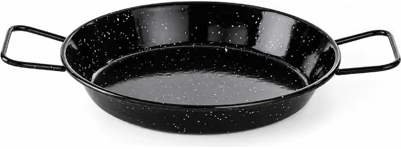 Geëmailleerde paëllapan – 240 mm – met grepen – vaatwasmachinebestendig de Hendi en Noir – photo produit