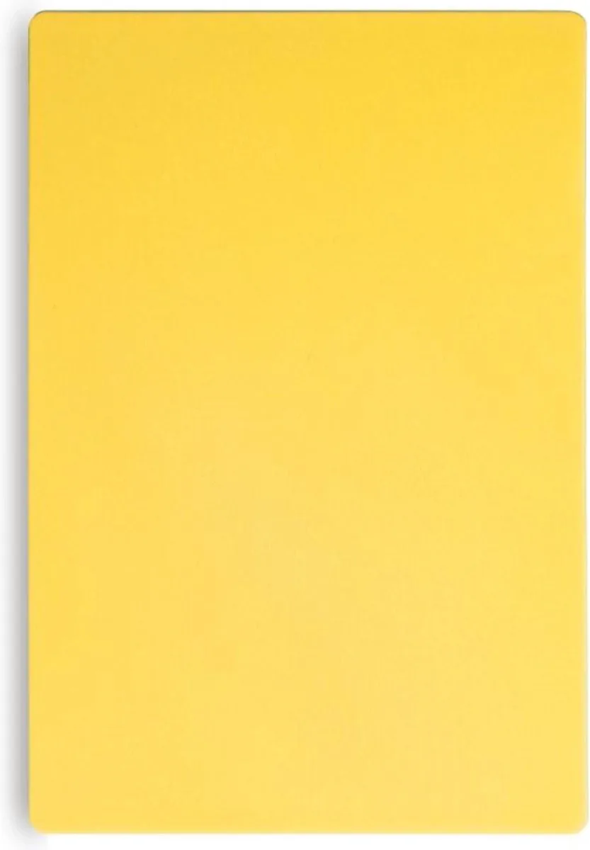 Gele snijplank – HACCP-gecertificeerd – HDPE kunststof – 450x300 mm van Hendi in GeelWit – productfoto