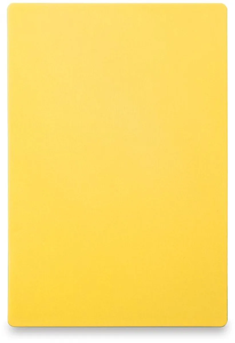 Gele snijplank – HACCP-gecertificeerd – HDPE kunststof – 600x400 mm – vaatwasserbestendig van Hendi in Geel – productfoto