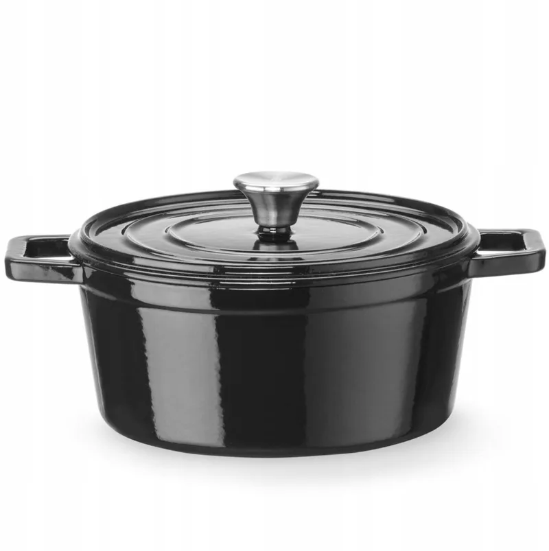 Gietijzeren Braadpan Ovaal 3.7L - Ideaal voor Stoofschotels van Hendi in Emalierde – productfoto