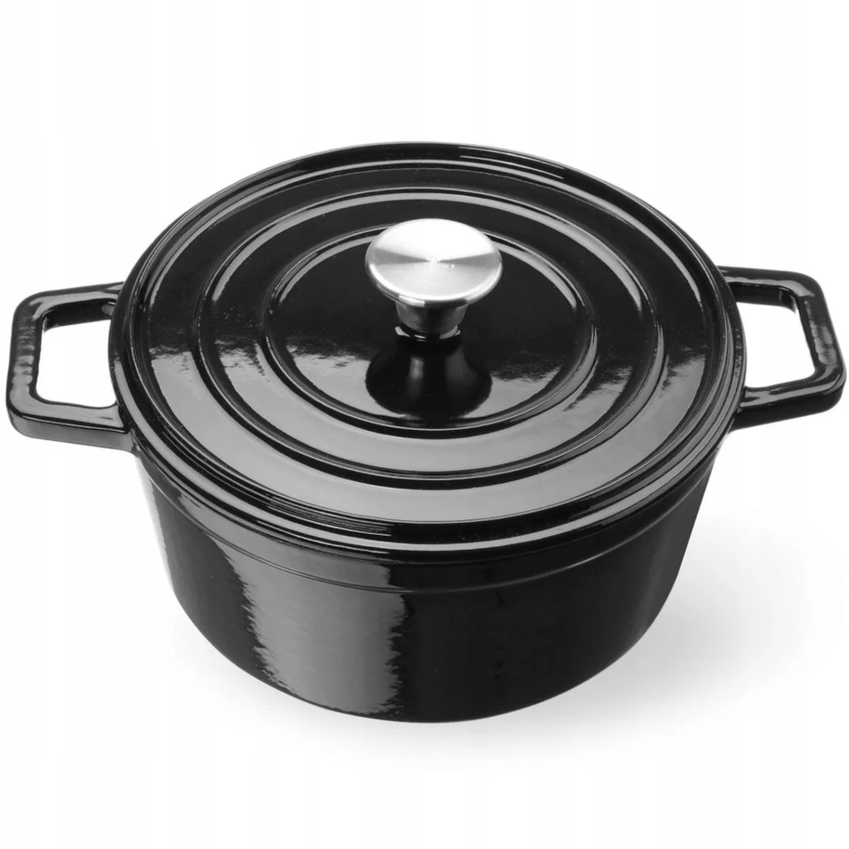 Gietijzeren Emaille Braadpan Ovaal 3.7L voor Oven en Kookplaat de Hendi en Noir – photo produit