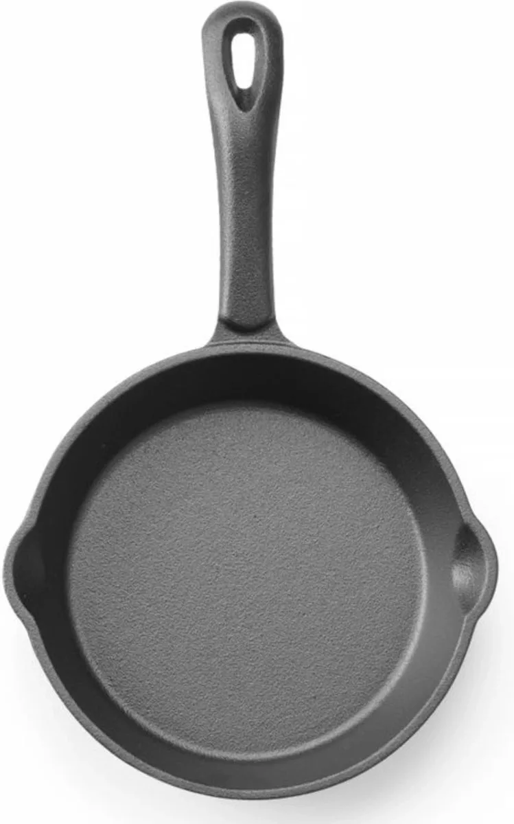 Gietijzeren skillet – 165 mm – met schenktuiten – ovenbestendig de Hendi en Noir – photo produit